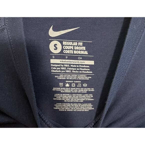 Denver Broncos Nike T-Shirt Blue Small Logo Adult S NFL Football Pre-owned - Picture 4 of 4